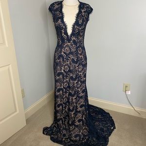 JOVANI navy gown